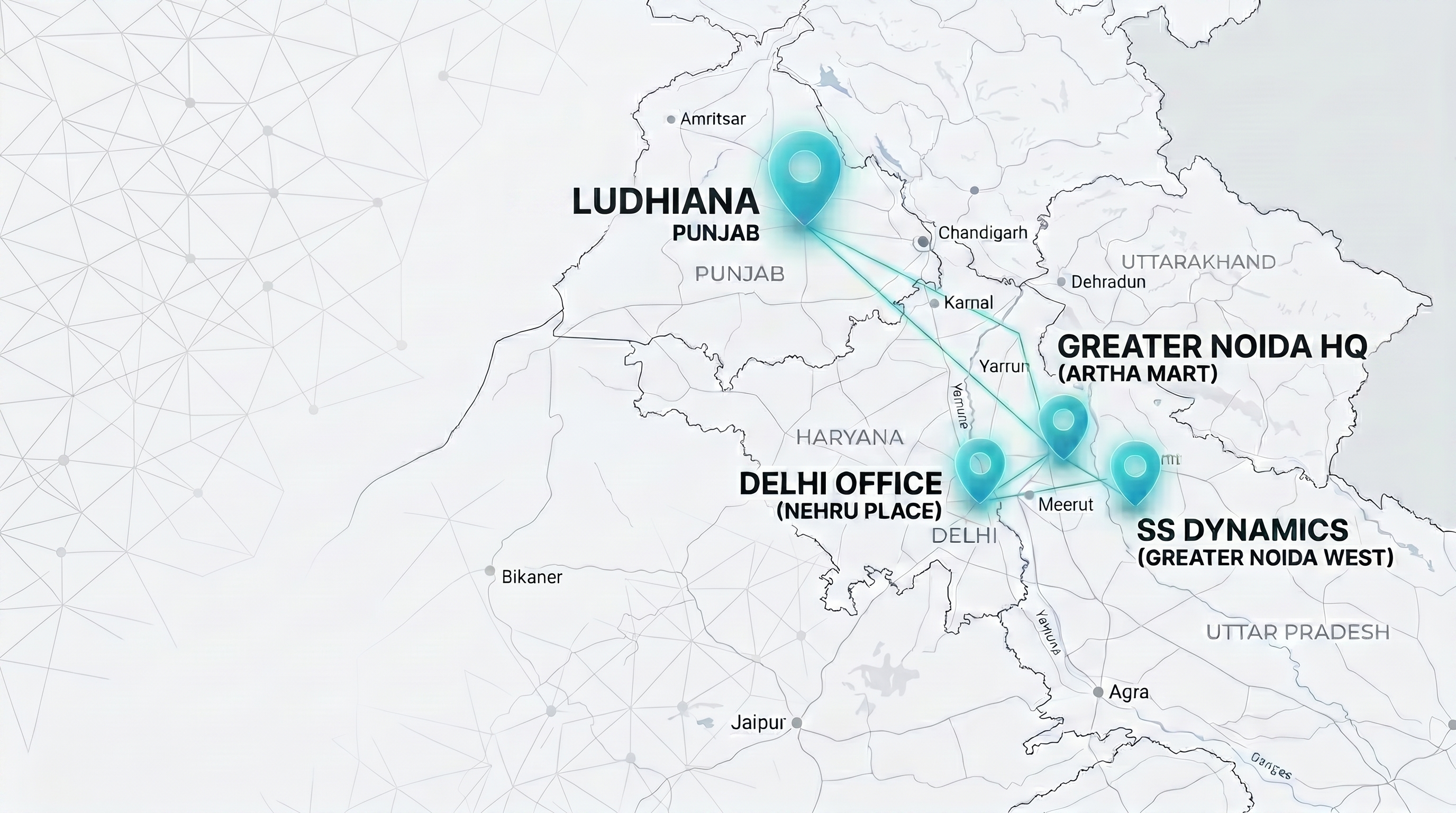 India office locations map